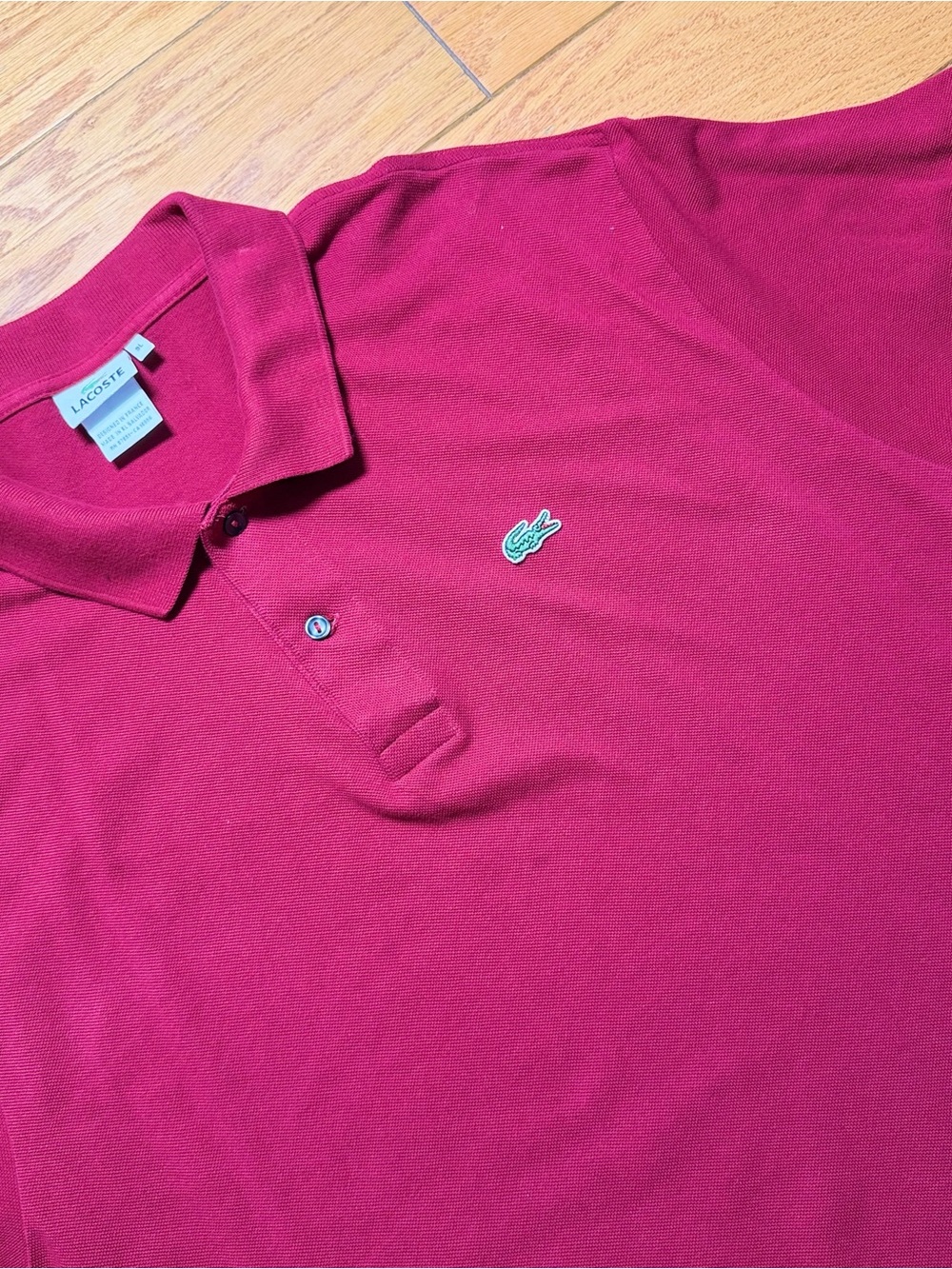 Lacoste Men's Polo Shirt - Burgundy Red